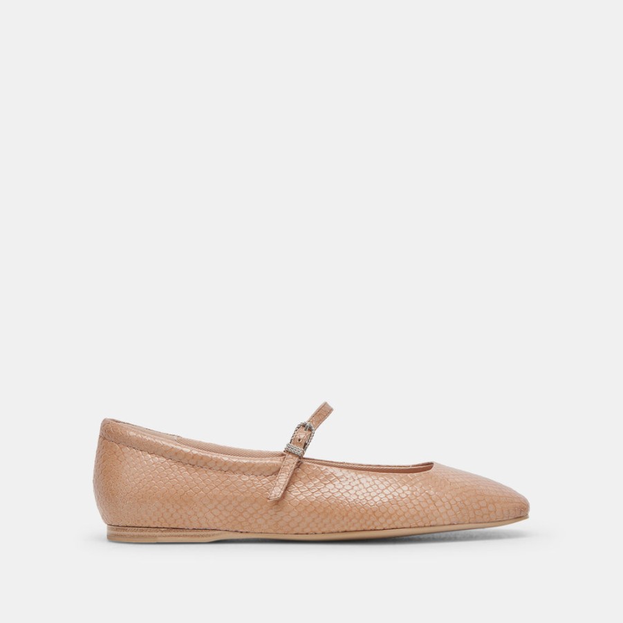 Flats & Loafers DOLCE VITA | Reyes Ballet Flats Toffee Snake Embossed