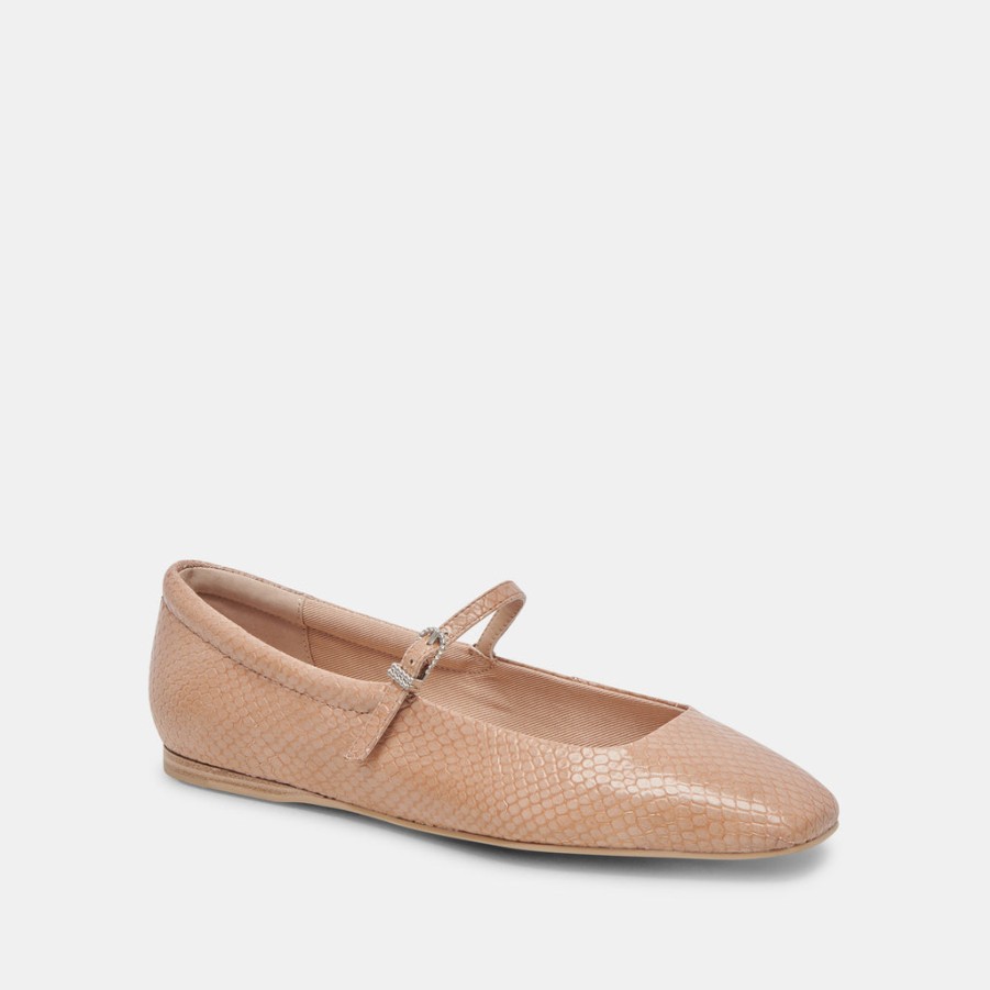 Flats & Loafers DOLCE VITA | Reyes Ballet Flats Toffee Snake Embossed