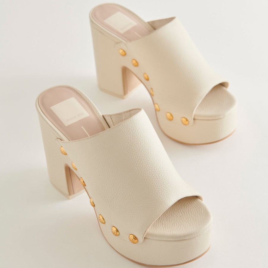 Mules & Clogs DOLCE VITA | Emol Heels Off White Leather