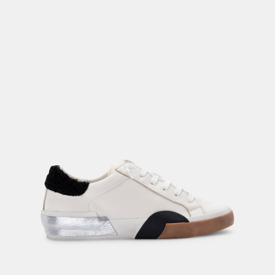 Sneakers DOLCE VITA | Zina Plush Sneakers White Black Leather