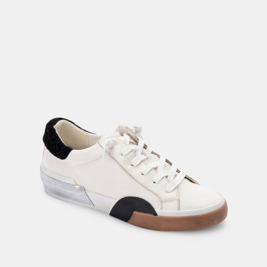 Sneakers DOLCE VITA | Zina Plush Sneakers White Black Leather