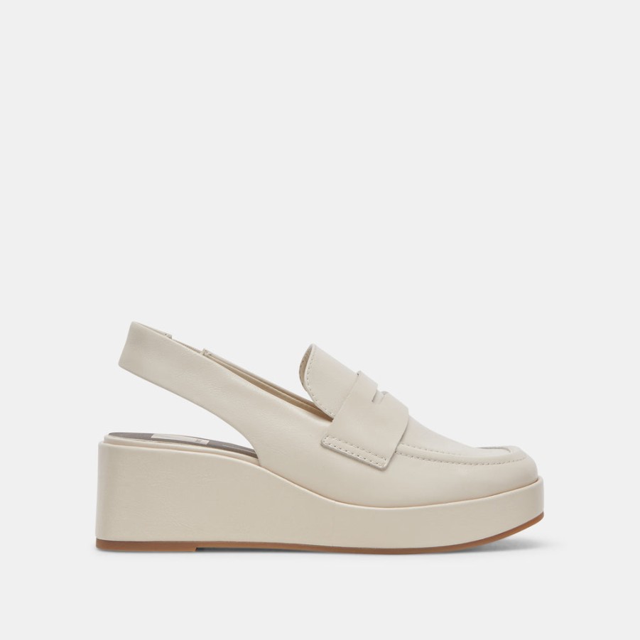 Wedges DOLCE VITA | Nada Loafers Ivory Crinkle Patent