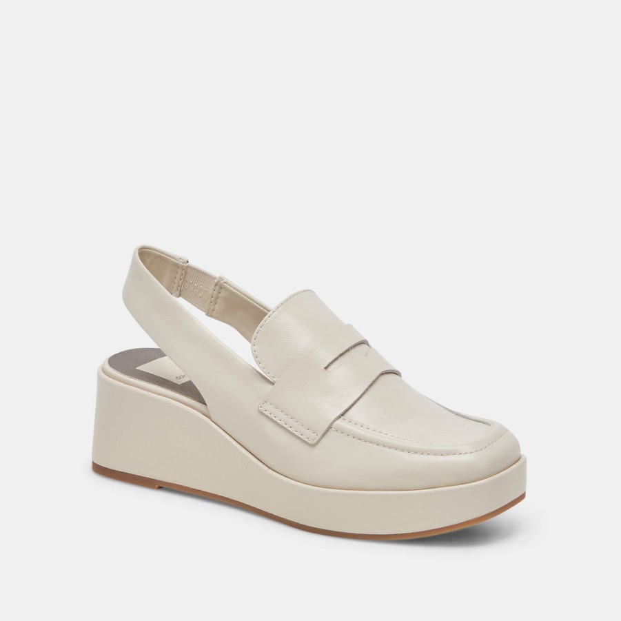 Wedges DOLCE VITA | Nada Loafers Ivory Crinkle Patent