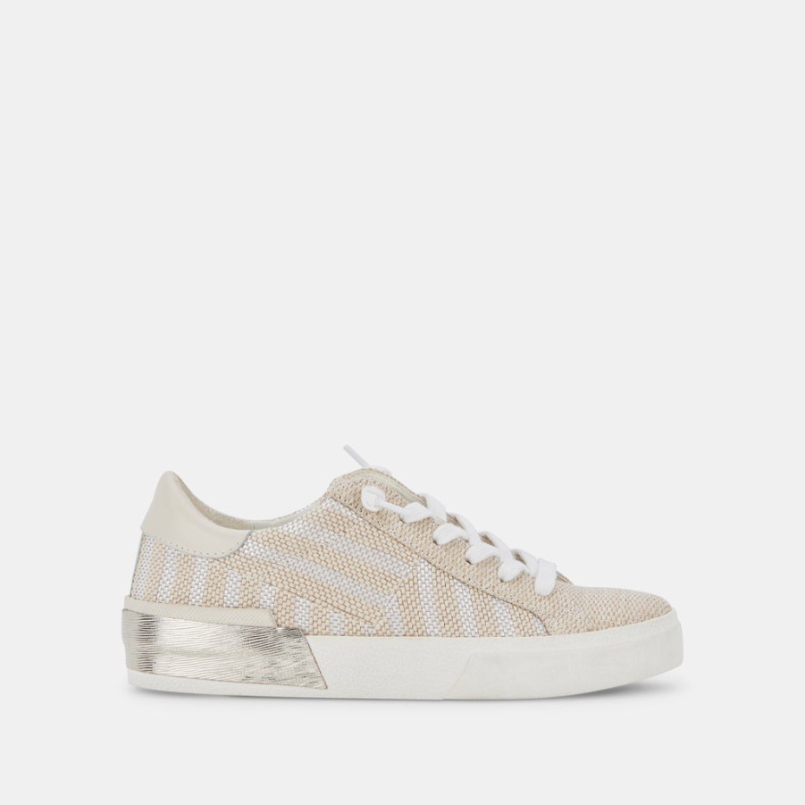 Sneakers DOLCE VITA | Zina Patch Sneakers White Stripe Raffia