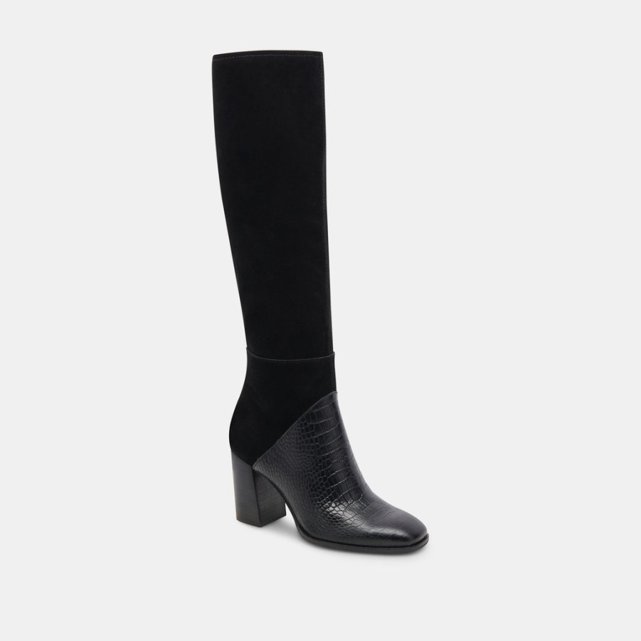 Boots & Booties DOLCE VITA | Fynn Boots Black Multi Embossed Leather