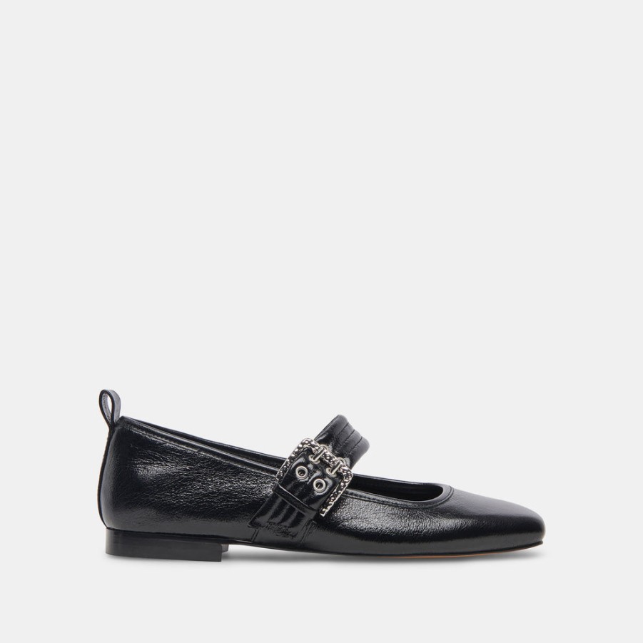 Flats & Loafers DOLCE VITA | Arora Ballet Flats Midnight Crinkle Patent