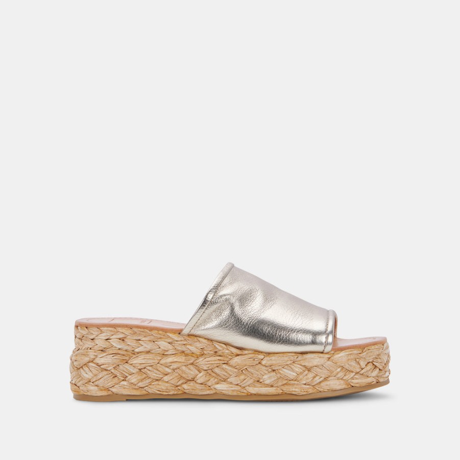 Sandals DOLCE VITA | Pablos Wide Sandals Gold Metallic Leather