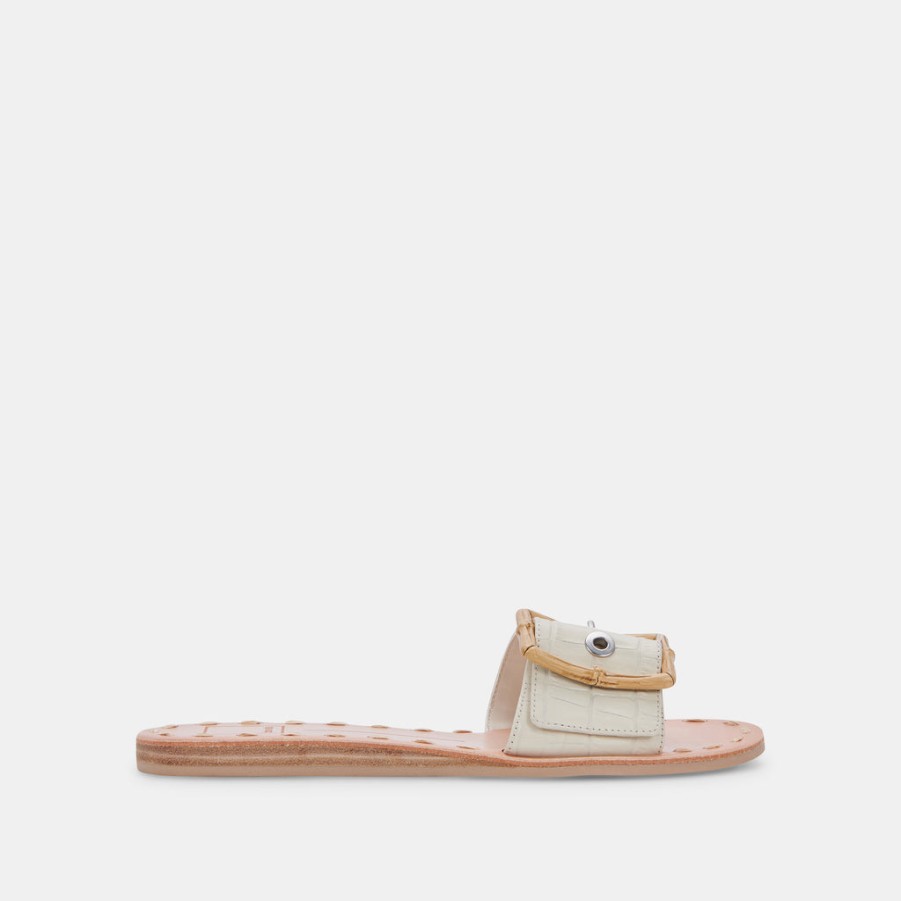 Sandals DOLCE VITA | Dasa Sandals Eggshell Embossed Leather