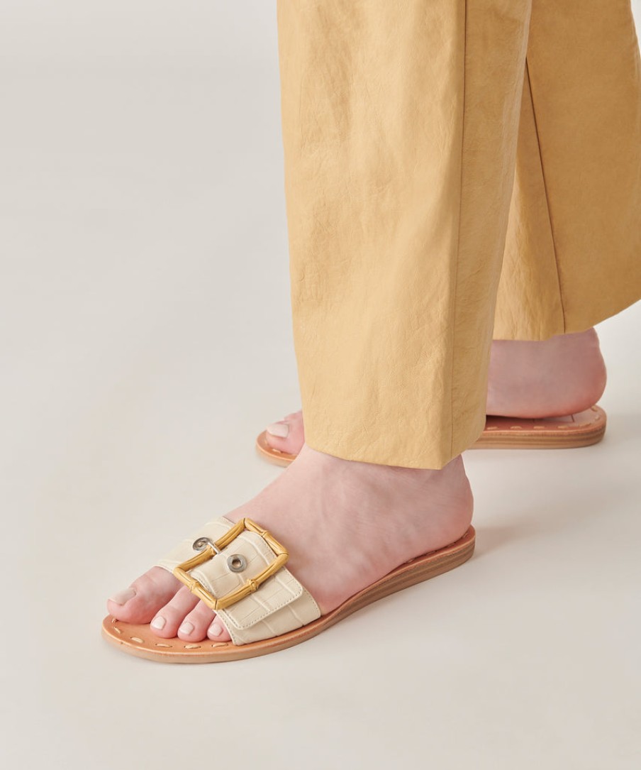 Sandals DOLCE VITA | Dasa Sandals Eggshell Embossed Leather