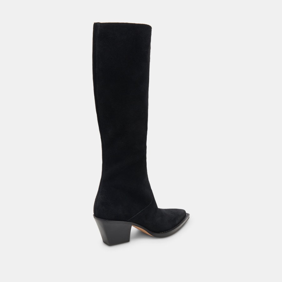 Boots & Booties DOLCE VITA | Raj Wide Calf Boots Onyx Suede