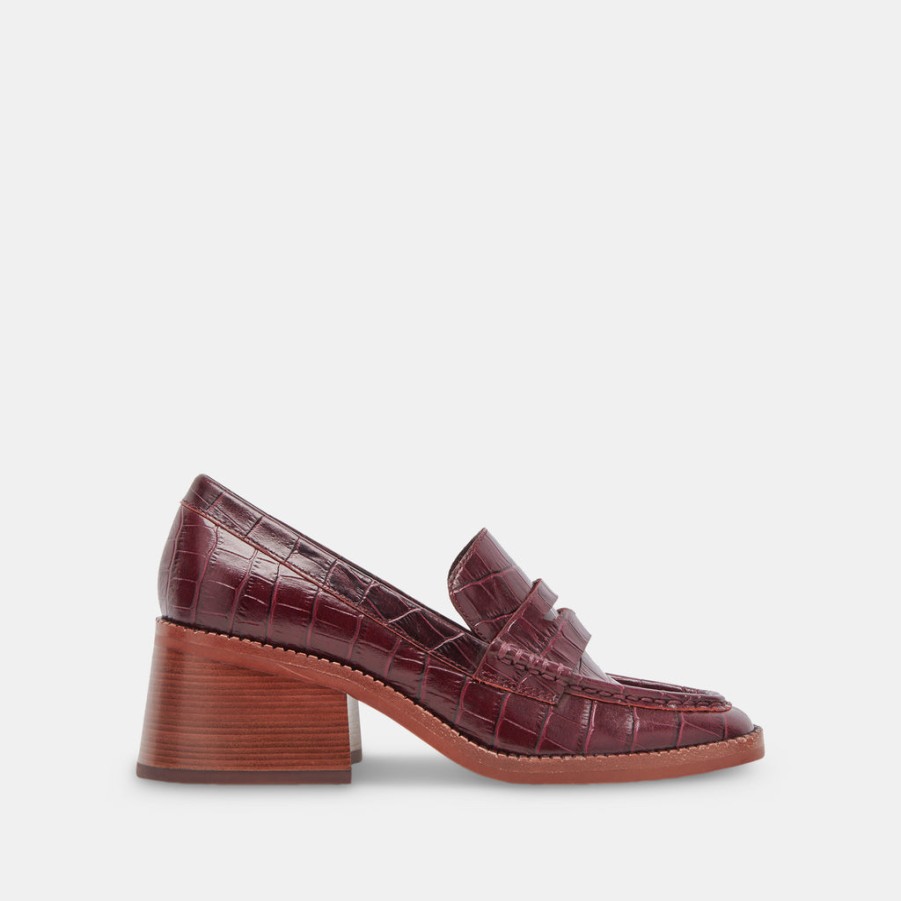 Flats & Loafers DOLCE VITA | Talie Loafers Cabernet Embossed Leather