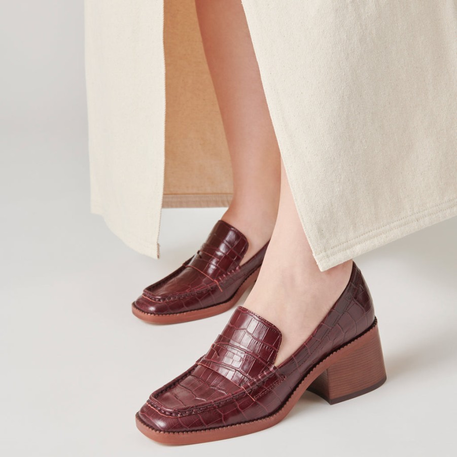 Flats & Loafers DOLCE VITA | Talie Loafers Cabernet Embossed Leather