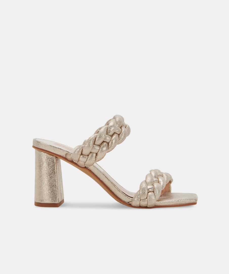 Heels DOLCE VITA | Paily Heels Light Gold Metallic Stella Suede