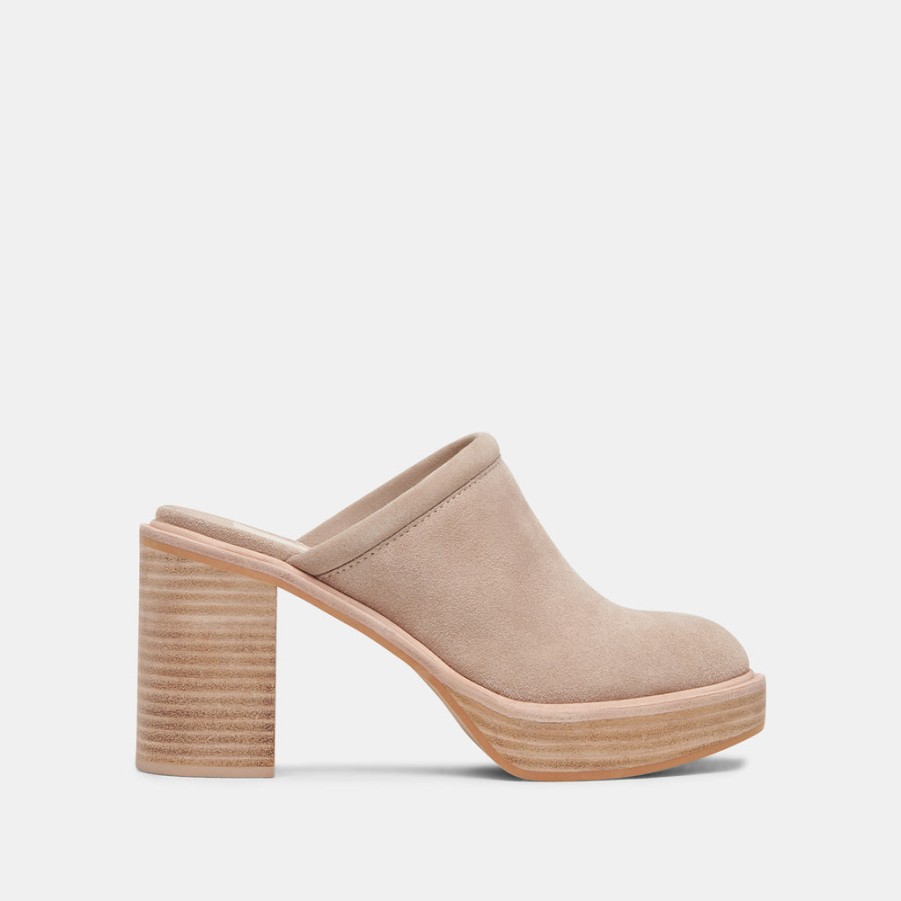 Mules & Clogs DOLCE VITA | Castel Heels Taupe Suede