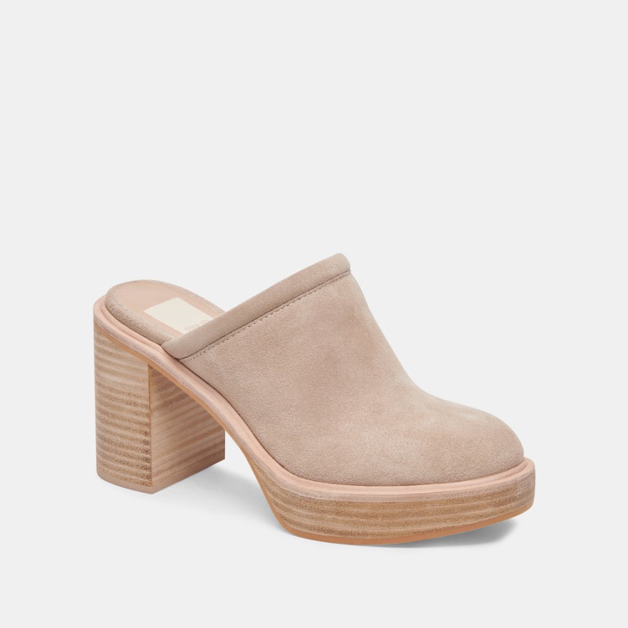 Mules & Clogs DOLCE VITA | Castel Heels Taupe Suede