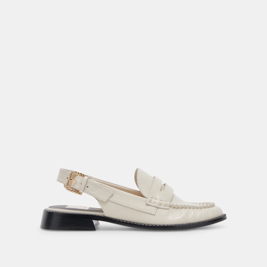 Flats & Loafers DOLCE VITA | Hardi Loafers Ivory Crinkle Patent