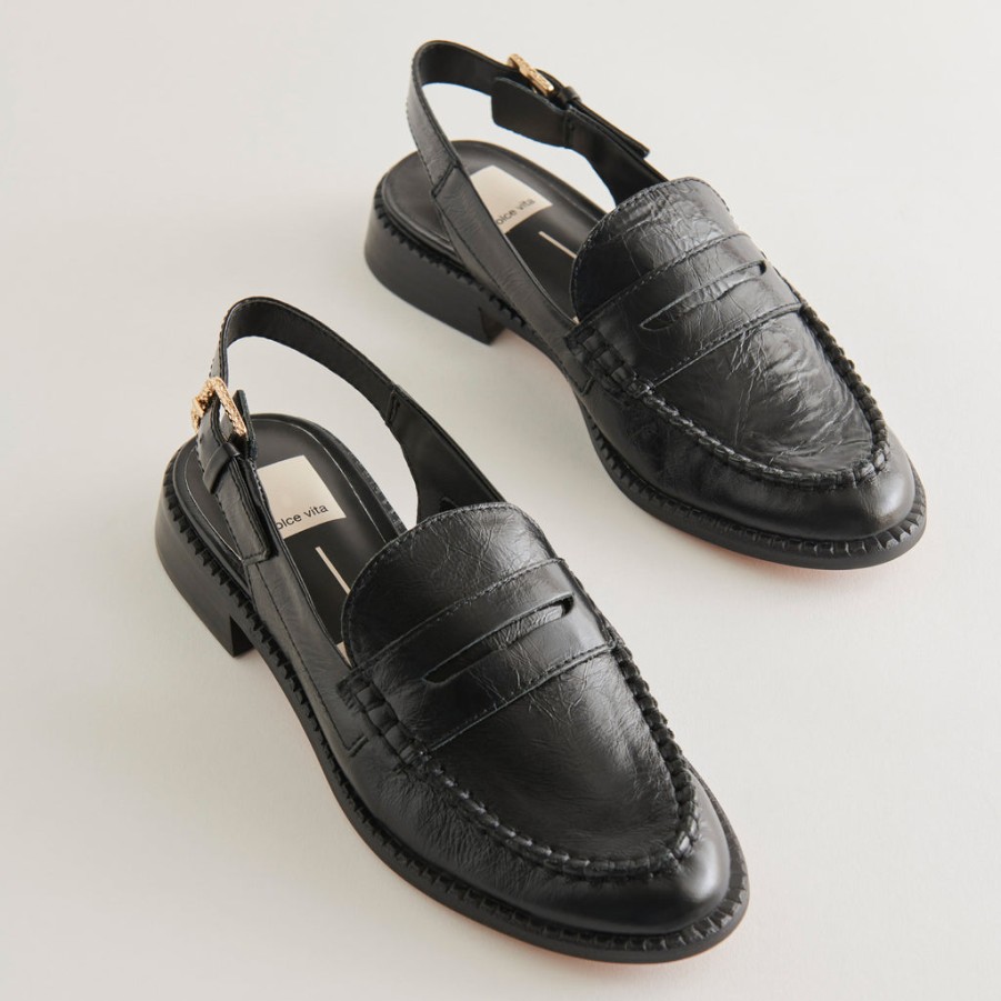 Flats & Loafers DOLCE VITA | Hardi Loafers Midnight Crinkle Patent