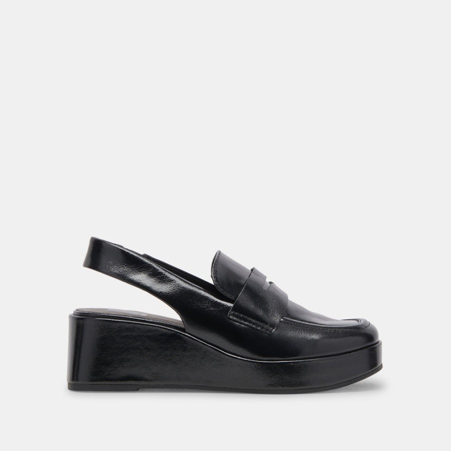 Flats & Loafers DOLCE VITA | Nada Loafers Midnight Crinkle Patent