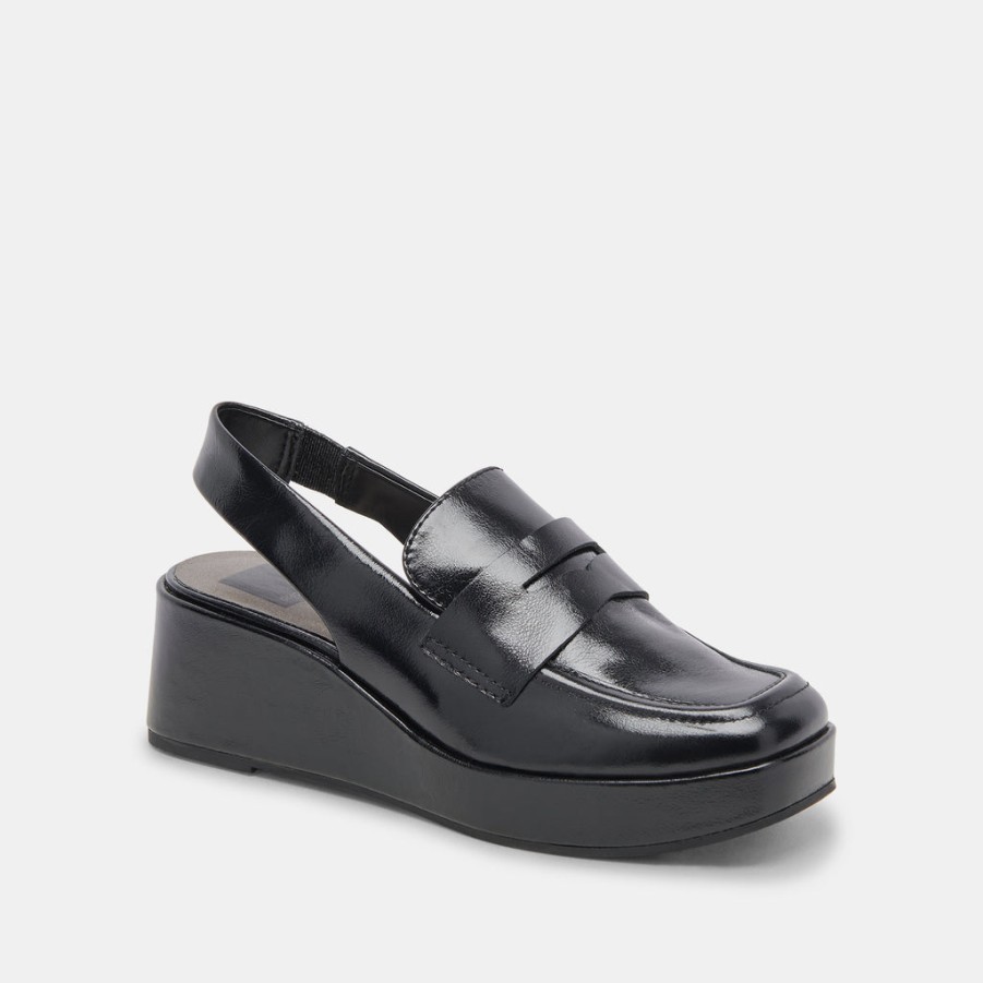 Flats & Loafers DOLCE VITA | Nada Loafers Midnight Crinkle Patent