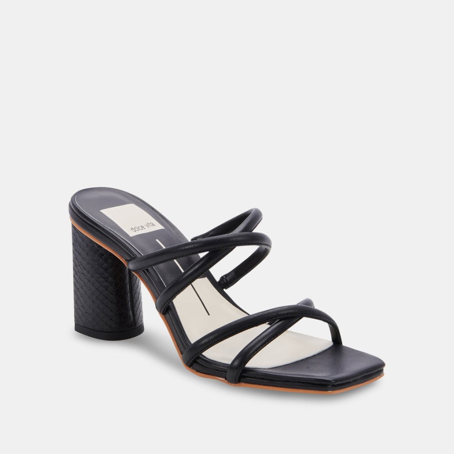 Sandals DOLCE VITA | Patsi Wide Heels Black Leather