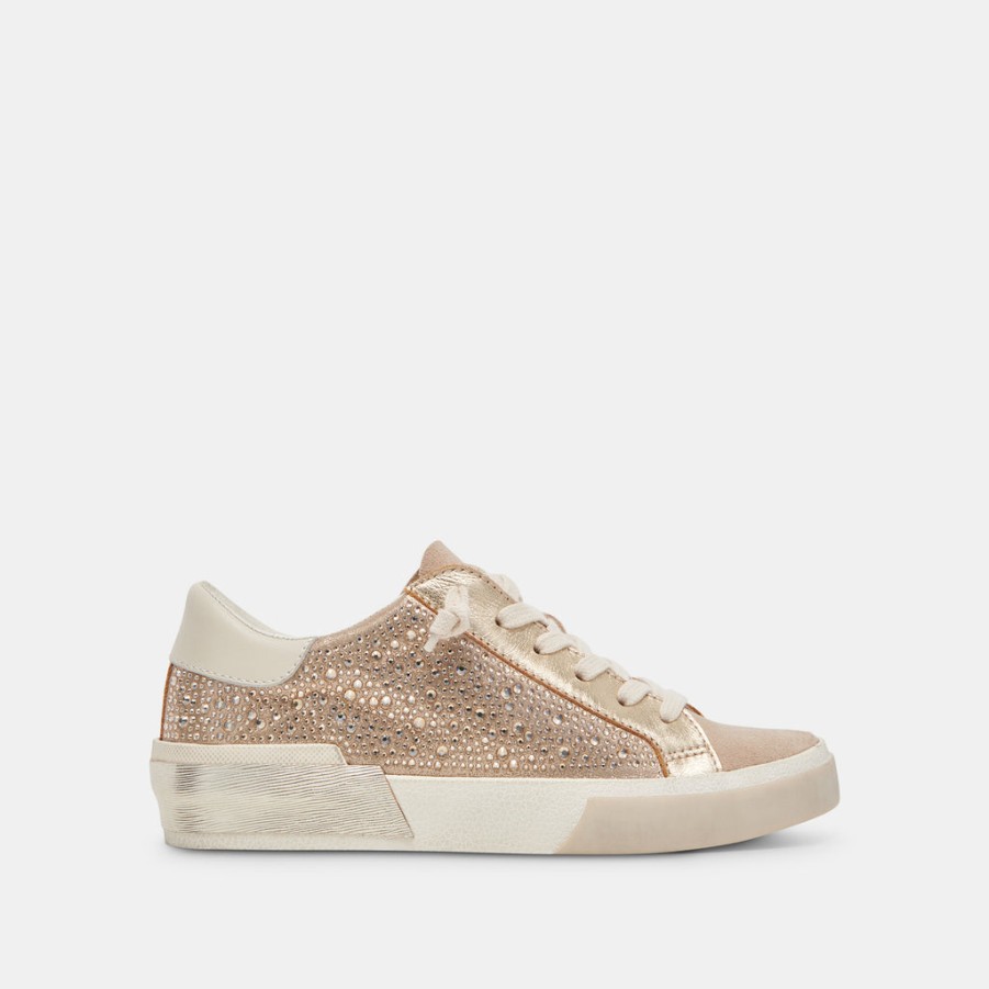 Sneakers DOLCE VITA | Zina Crystal Sneakers Gold Suede