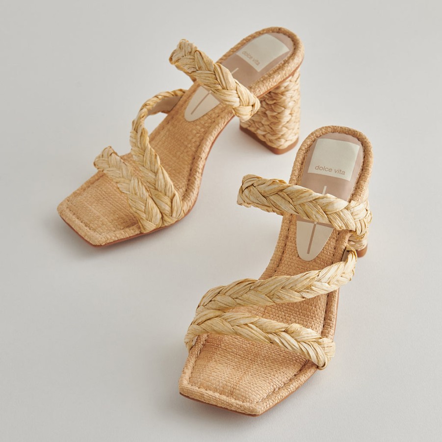 Sandals DOLCE VITA | Pang Heels Lt Natural Raffia