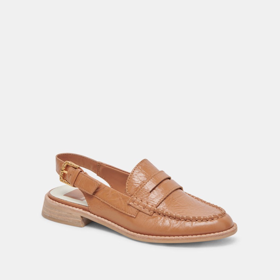 Flats & Loafers DOLCE VITA | Hardi Loafers Tan Crinkle Patent