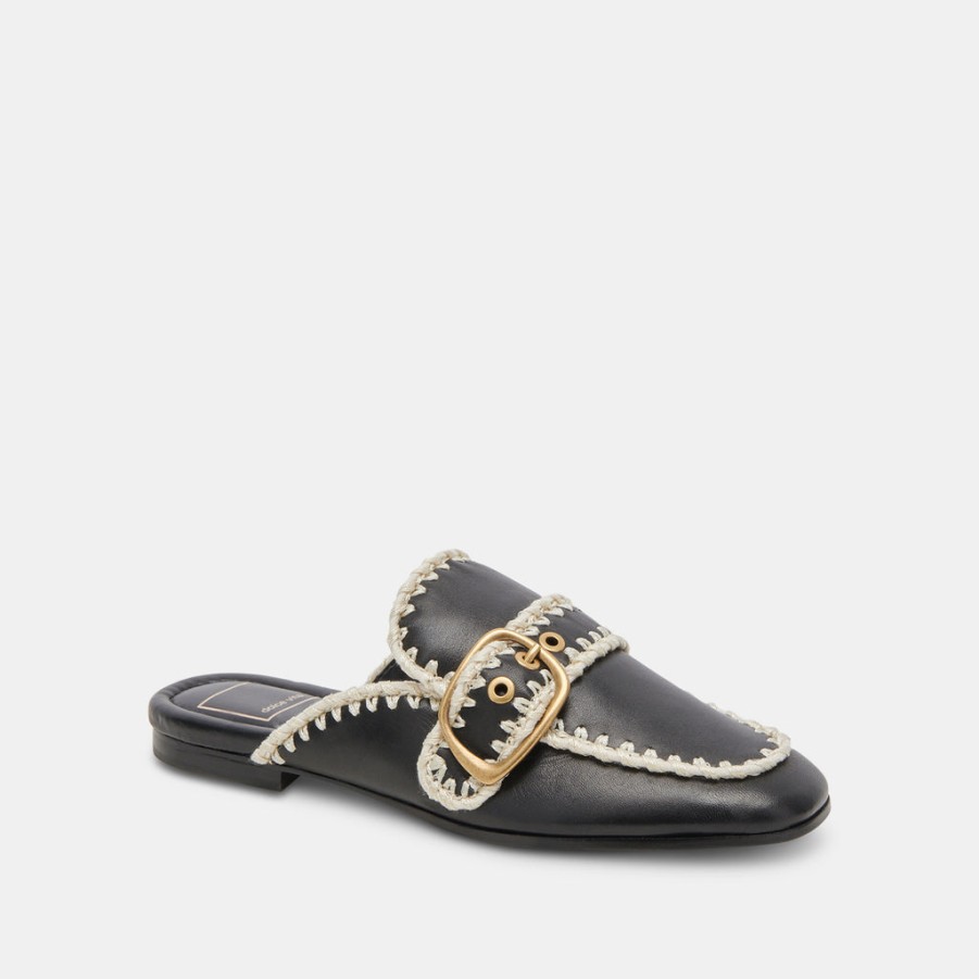 Flats & Loafers DOLCE VITA | Santel Stitch Flats Black Leather