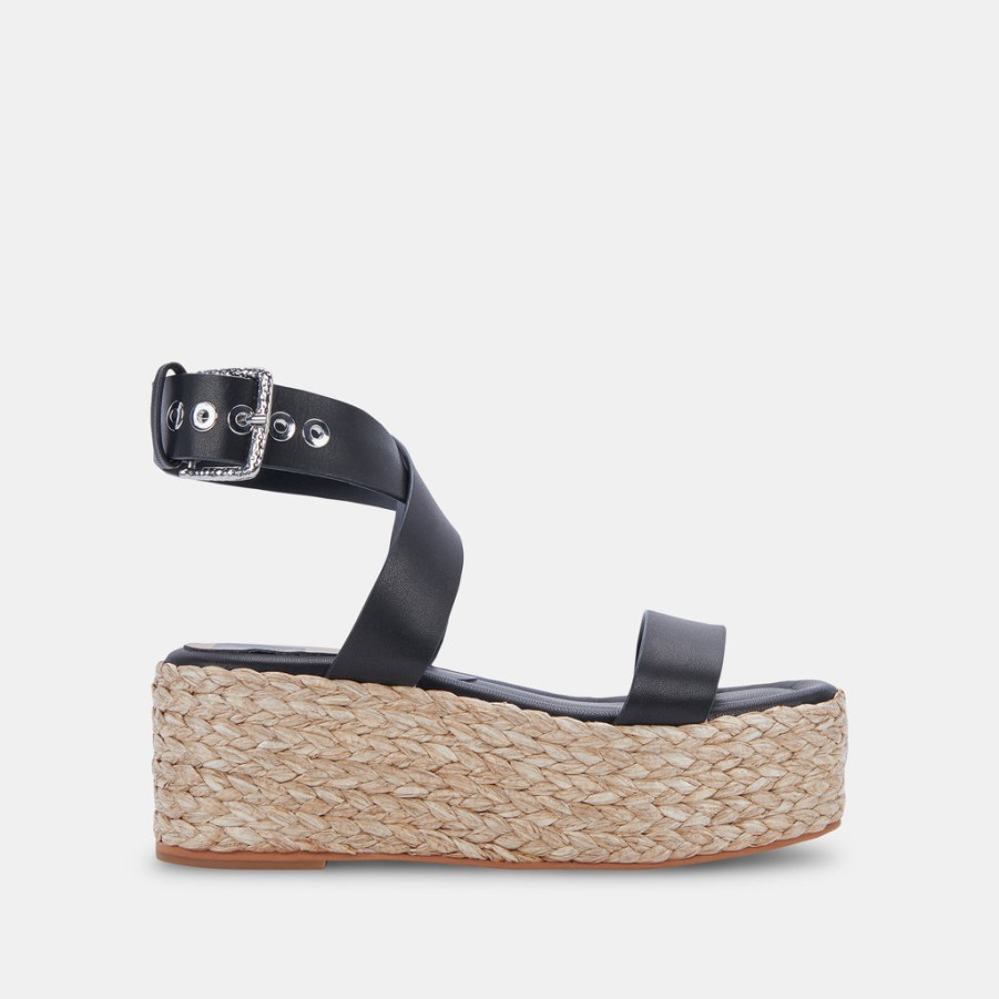 Wedges DOLCE VITA | Cannes Sandals Black Leather