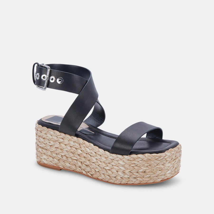 Wedges DOLCE VITA | Cannes Sandals Black Leather