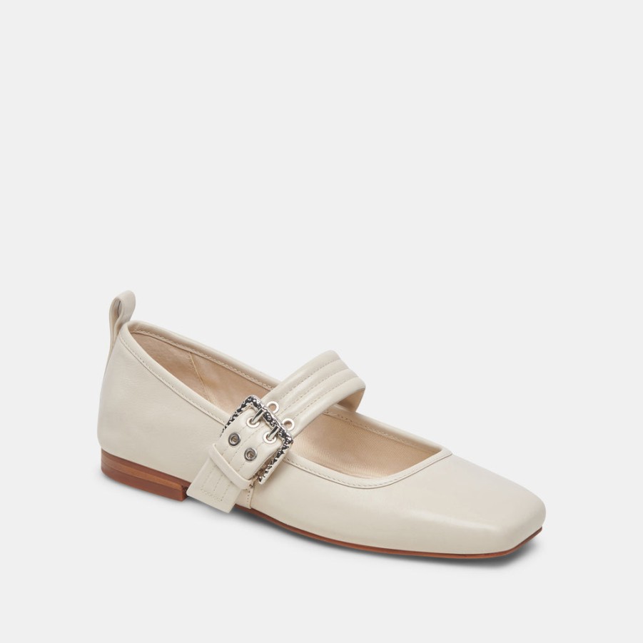 Flats & Loafers DOLCE VITA | Arora Ballet Flats Ivory Crinkle Patent