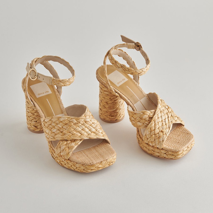 Sandals DOLCE VITA | Asala Heels Lt Natural Raffia