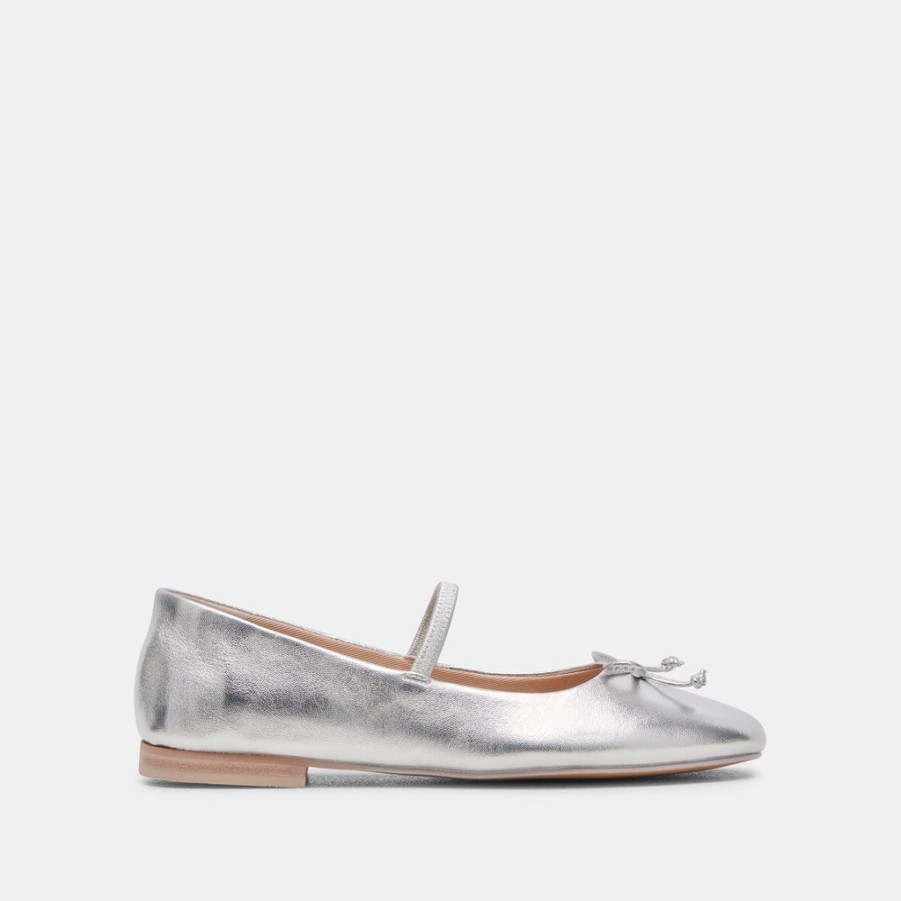 Flats & Loafers DOLCE VITA | Carin Ballet Flats Silver Metallic Leather