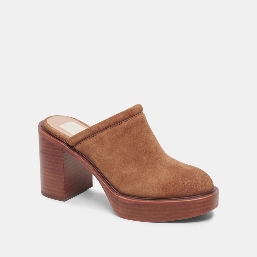 Mules & Clogs DOLCE VITA | Castel Heels Chestnut Suede