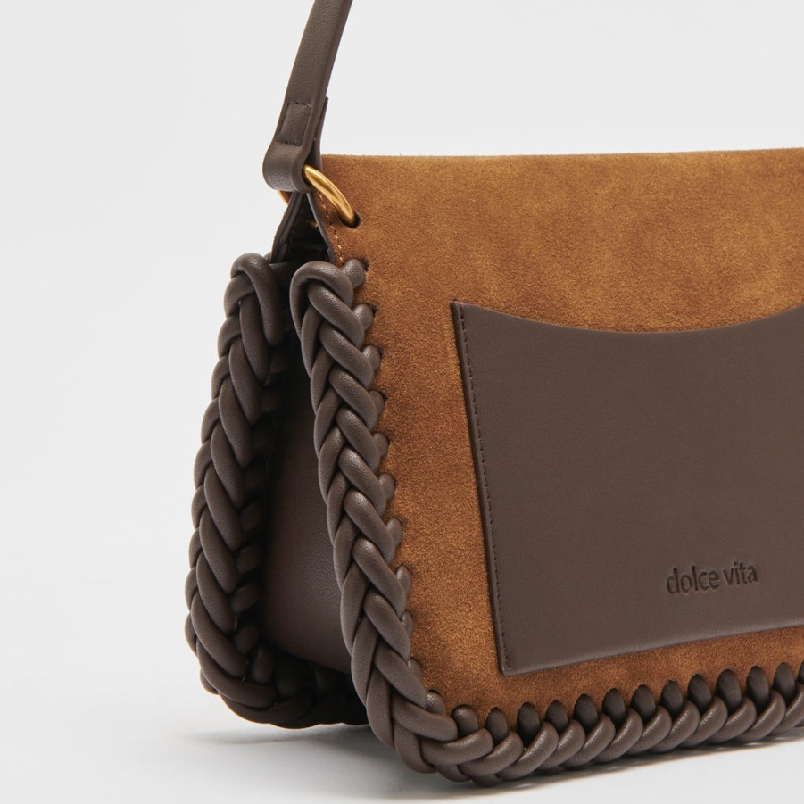 Handbags DOLCE VITA | Harper Shoulder Bag Tobacco Suede