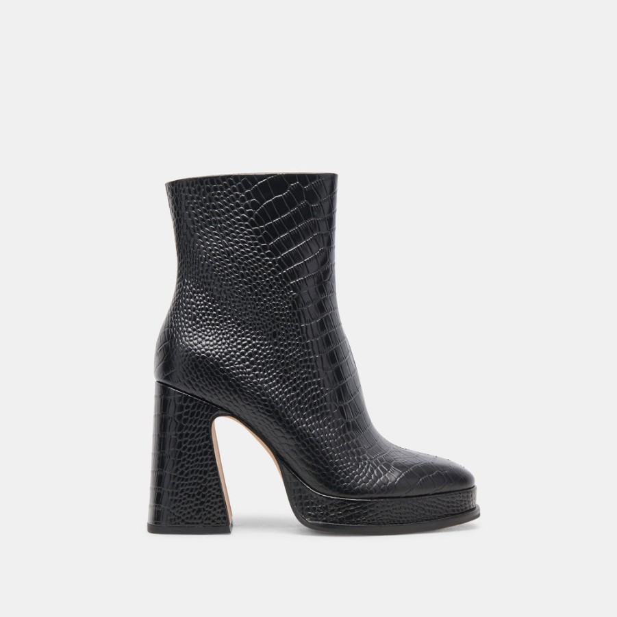 Boots & Booties DOLCE VITA | Lochly Boots Noir Embossed Leather