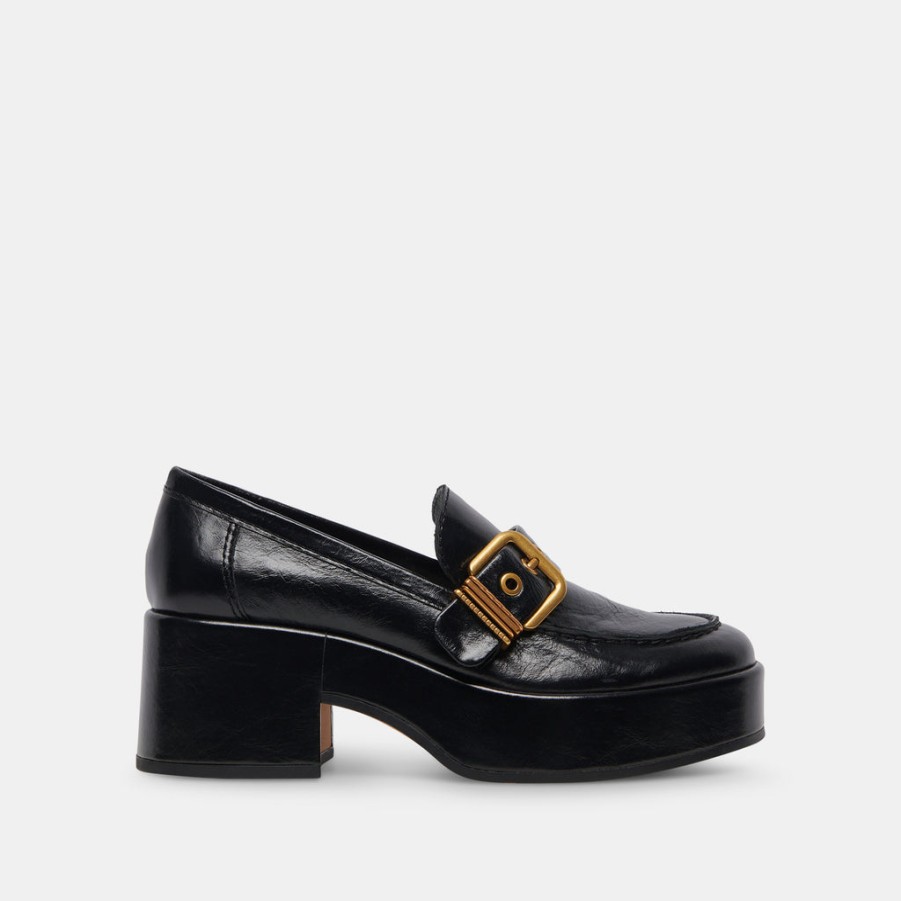 Flats & Loafers DOLCE VITA | Yonder Loafers Midnight Crinkle Patent