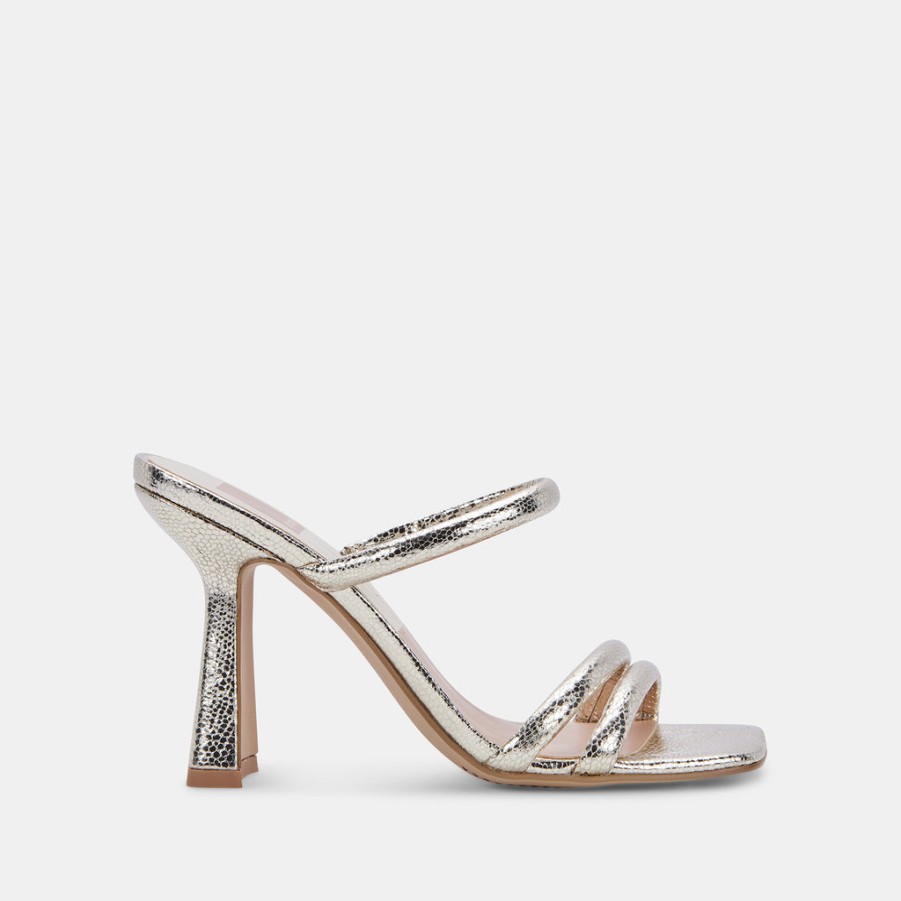 Heels DOLCE VITA | Fort Heels Light Gold Crackled Stella