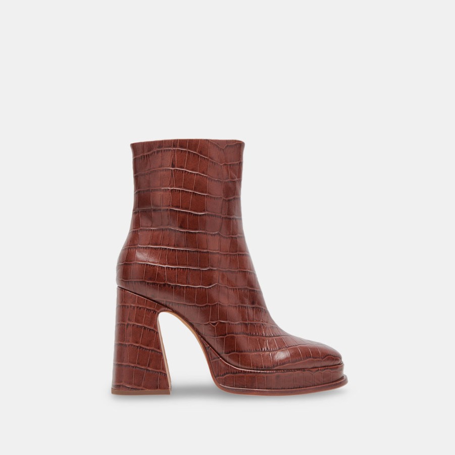 Boots & Booties DOLCE VITA | Lochly Boots Walnut Embossed Leather