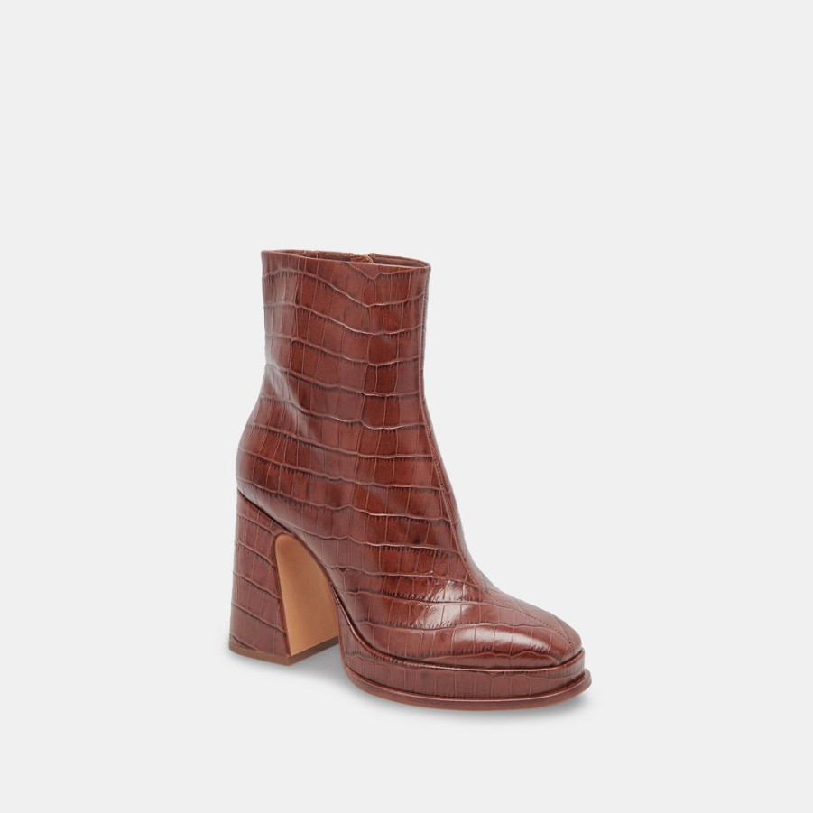 Boots & Booties DOLCE VITA | Lochly Boots Walnut Embossed Leather