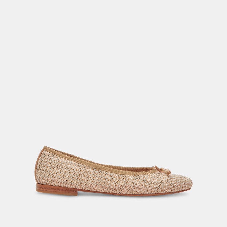 Flats & Loafers DOLCE VITA | Cacy Ballet Flats White Natural Raffia