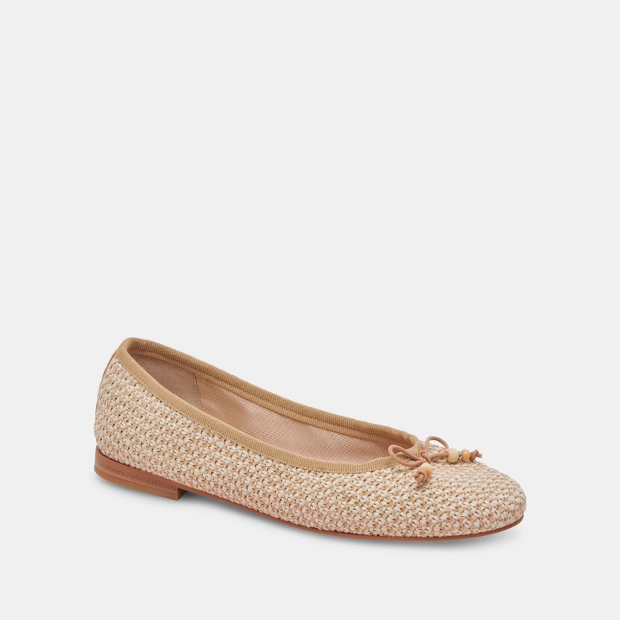 Flats & Loafers DOLCE VITA | Cacy Ballet Flats White Natural Raffia