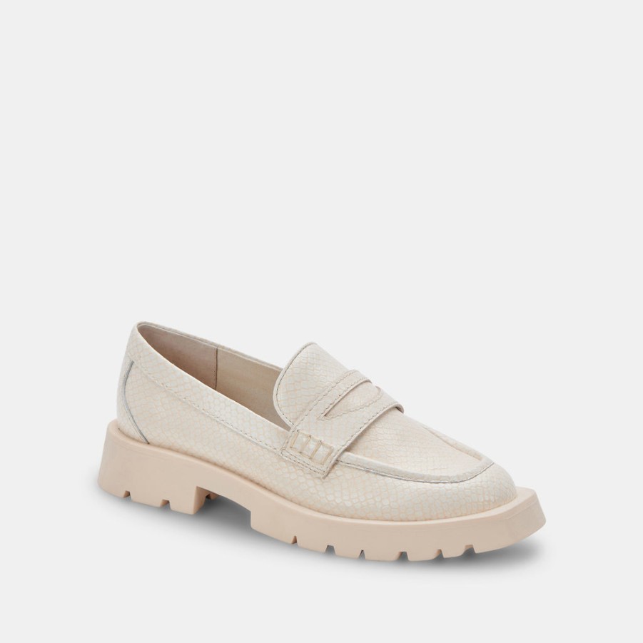 Flats & Loafers DOLCE VITA | Elias Flats Ivory Embossed Leather