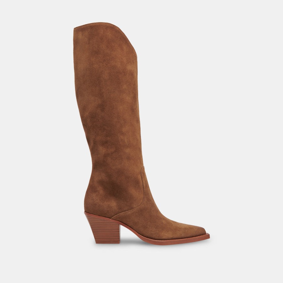 Boots & Booties DOLCE VITA | Raj Wide Calf Boots Brown Suede