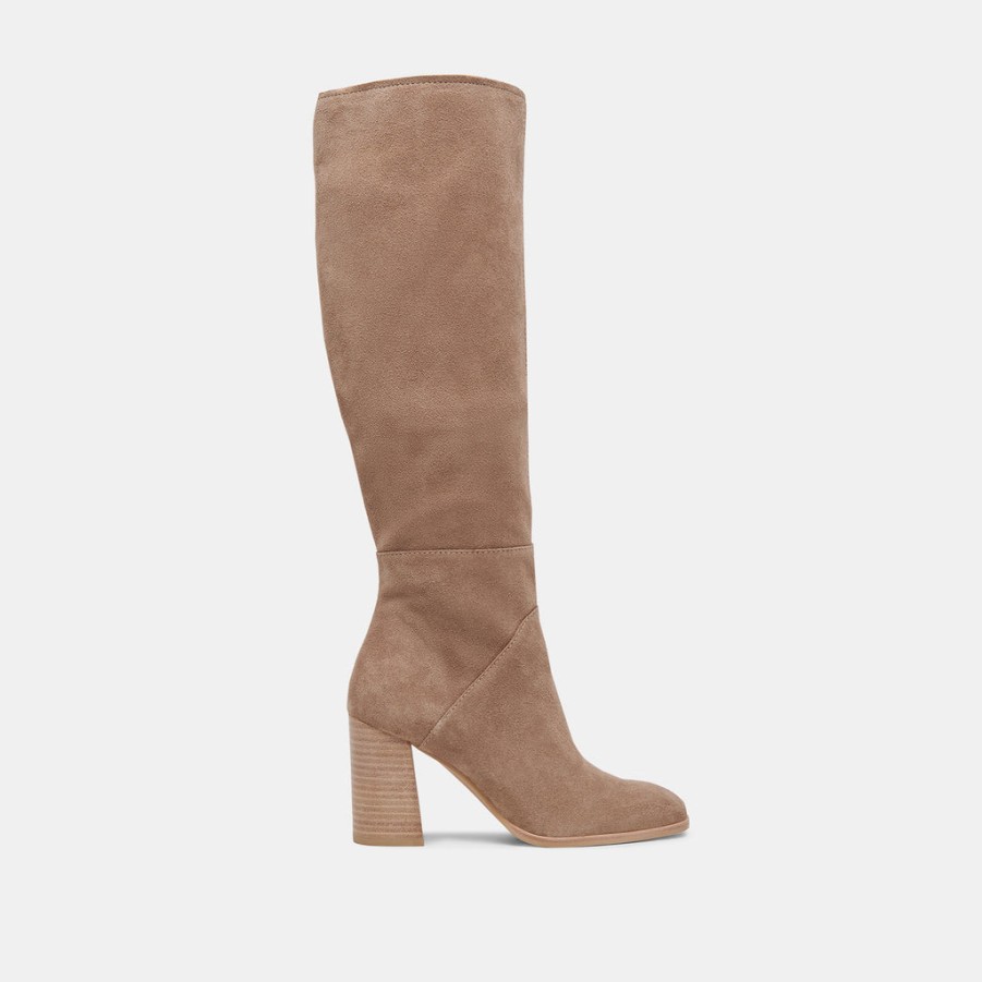 Boots & Booties DOLCE VITA | Fynn Wide Calf Boots Truffle Suede