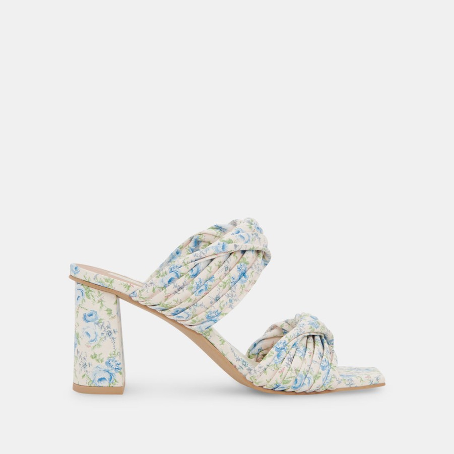 Sandals DOLCE VITA | Pilton Heels Blue Floral Stella