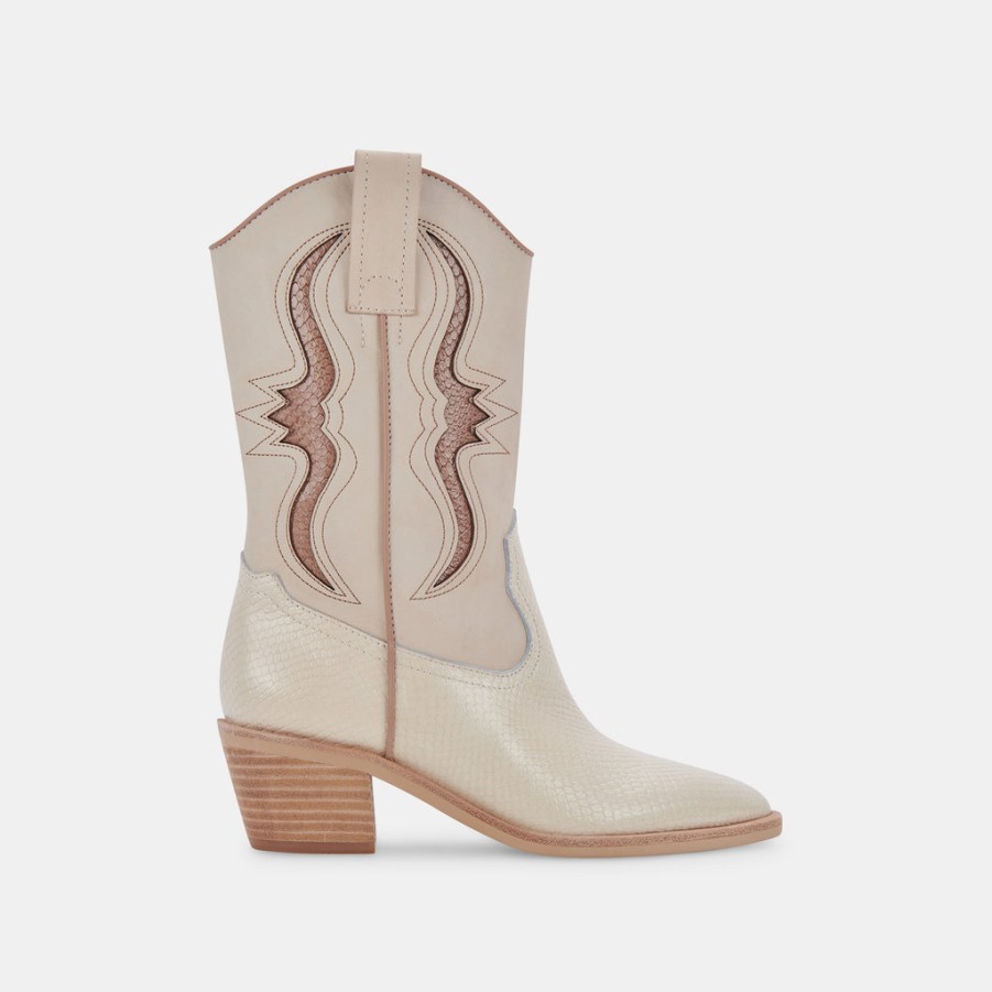 Boots & Booties DOLCE VITA | Suzzy Boots Sand Embossed Leather