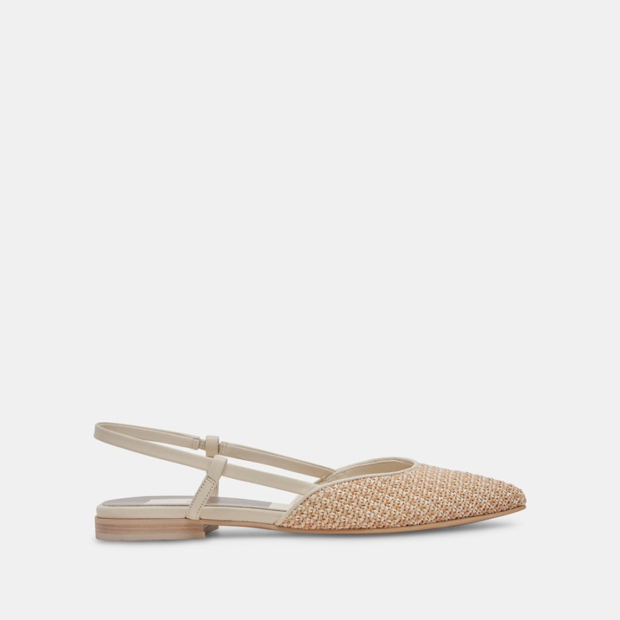 Flats & Loafers DOLCE VITA | Narah Flats White Natural Raffia