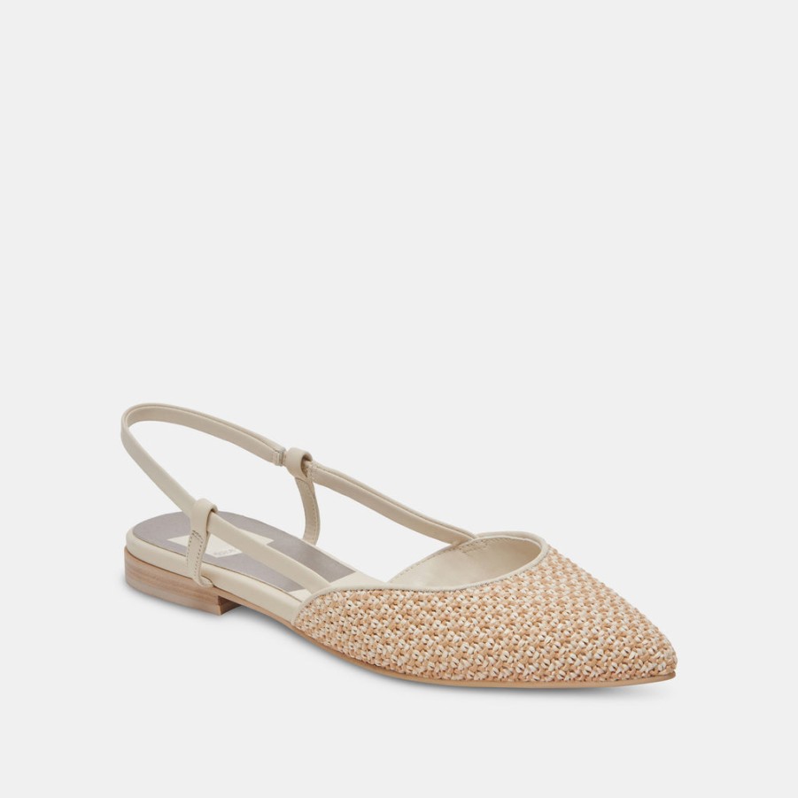 Flats & Loafers DOLCE VITA | Narah Flats White Natural Raffia