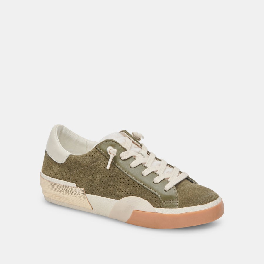 Sneakers DOLCE VITA | Zina Plush Sneakers Moss Perforated Suede